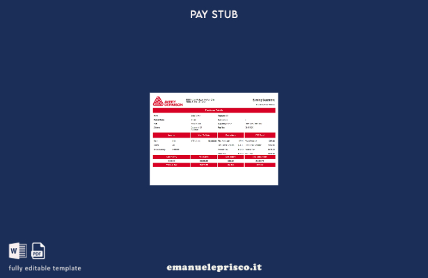 modello di versione del foglio per dipendenti dell'azienda di imballaggio statun